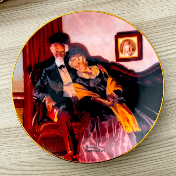 Norman Rockwell End of the Day Plate - Picture 1 of 5
